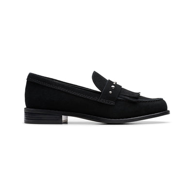 Womens -  Hana Loafer Black Suede