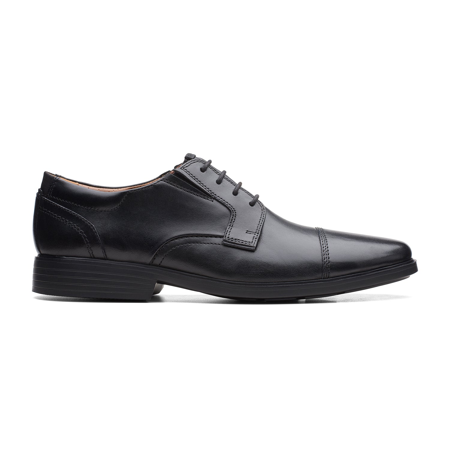 Clarks Clarkslite Cap Men\'s Dress Shoes Color Black Leather Clarks - Mens Dresslite Cap Shoes – Dress Code main image 2