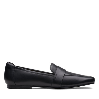 Seren Flat Black Leather